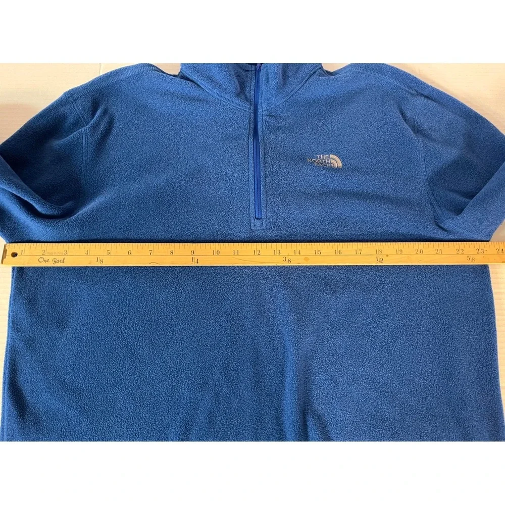 The North Face Fleece Pullover Men's XL Blue TKA 100‎ Quarter Zip Mock